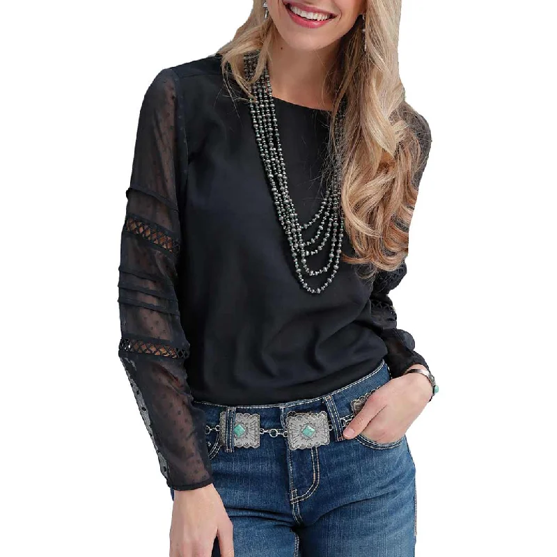 Cruel Denim Women's Georgette Blouse Wrap Front Blouse