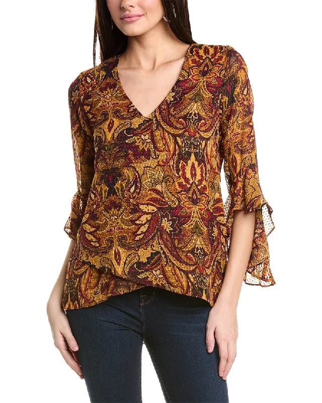 Vince Camuto V-Neck Blouse Subtle Shimmer Blouse