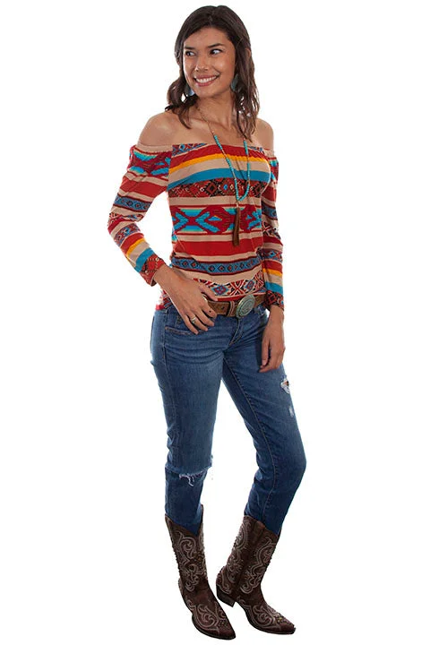 Women's Scully Honey Creek Serape Blouse Drape Neck Blouse