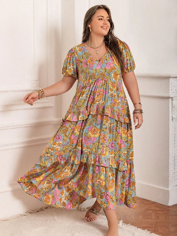 PLUS SIZE Aiden Maxi Dress Comfortable Fit-and-Flare Maxi Dress