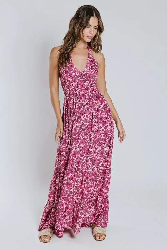 Sonia Halter Maxi Dress Comfortable Maxi Dress with Belt