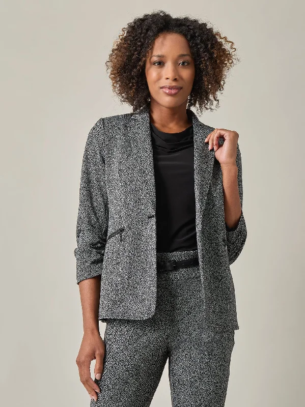 Ava Jacket, Herringbone Wool Jacket Cashmere Jacket Tweed Jacket