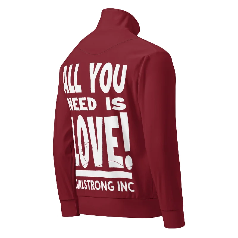 GS GRAPHIX TRACK JACKET CANDY APPLE RED - ALL YOU NEED IS LOVE Print Jacket Jacquard Jacket Embroidered Jacket