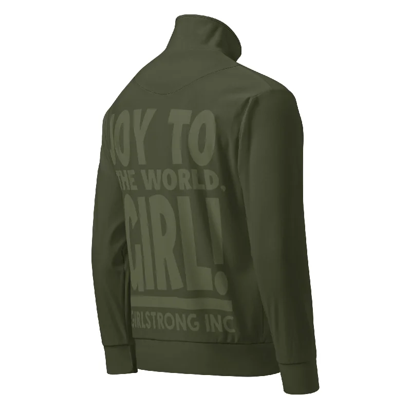 GS GRAPHIX TRACK JACKET OLIVE - JOY TO THE WORLD. GIRL! Bomber Jacket Anorak Windbreaker