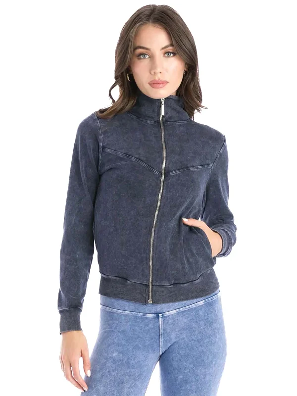 Hard Tail High Neck Zip Jacket (Style: B-174) Hooded Jacket Caped Jacket Shawl Collar Jacket