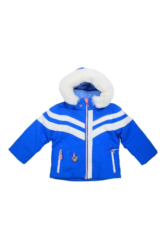 Obermeyer Girls' Cara Mia Jacket with Faux Fur A-Line Jacket Boat Neck Shawl Collar