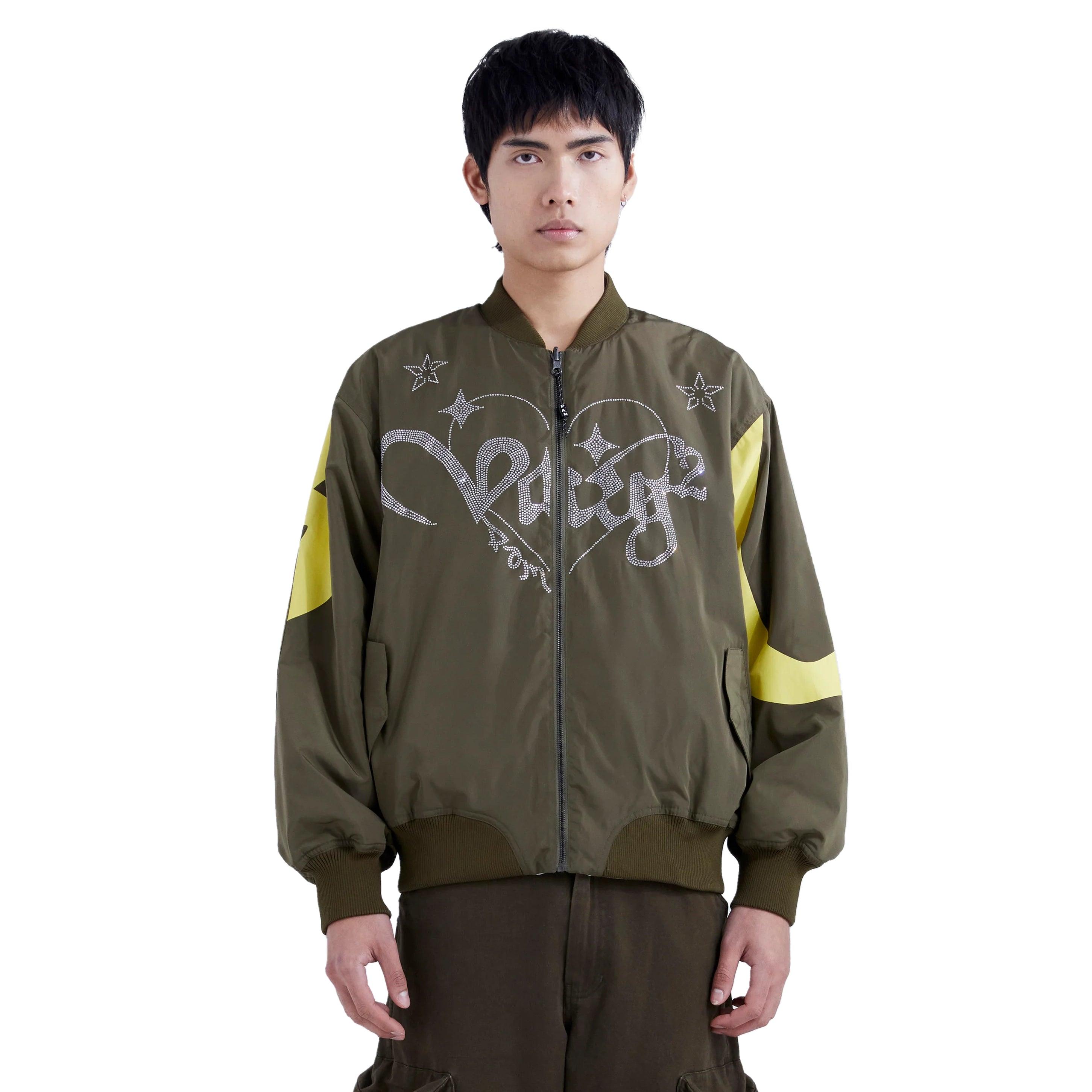 PAM / Perks and Mini VARG 2.0 Reversible Bomber Jacket - Khaki Quilted Jacket Puffer Jacket Insulated Jacket