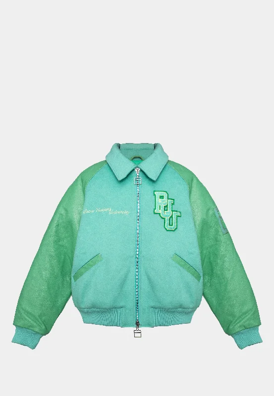 Pieces Unique Rebel Varsity Jacket Green Tailored Jacket Straight Jacket A-Line Jacket