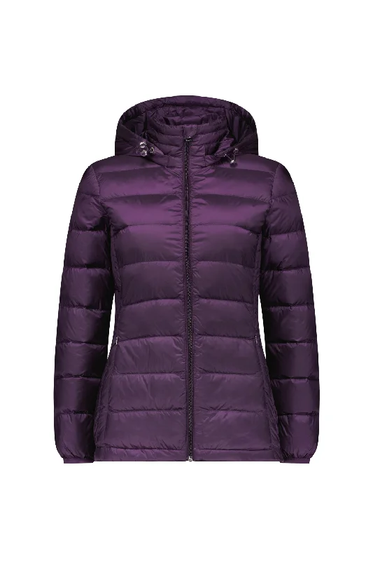 Womens Lynn Jacket - Midnight Plum Snapped Jacket Toggled Jacket Drawstring Jacket