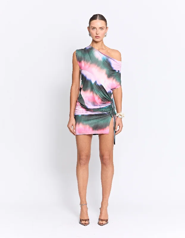 CALLOWAY REVERSIBLE MINI DRESS | PINK HAZE Classic Floral Print Mini Dress