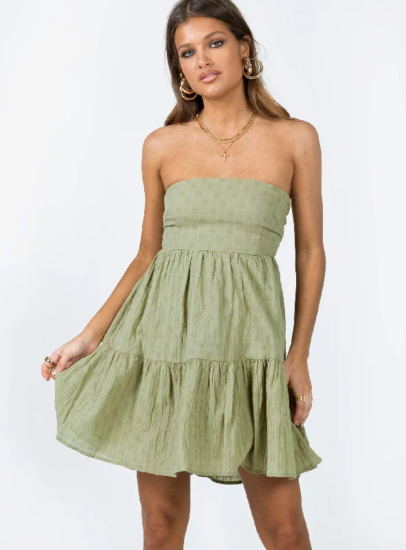 Love Affair Mini Dress Green Trendy Floral Mini Dress