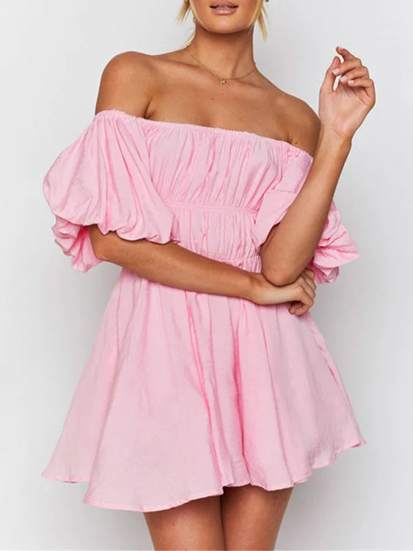 Off Shoulder White MIni Dress Trendy Tulle Mini Dress