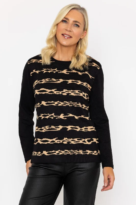 Animal Print Stripe Knit Jumpers Mesh Blend Leather Blend Suede Blend