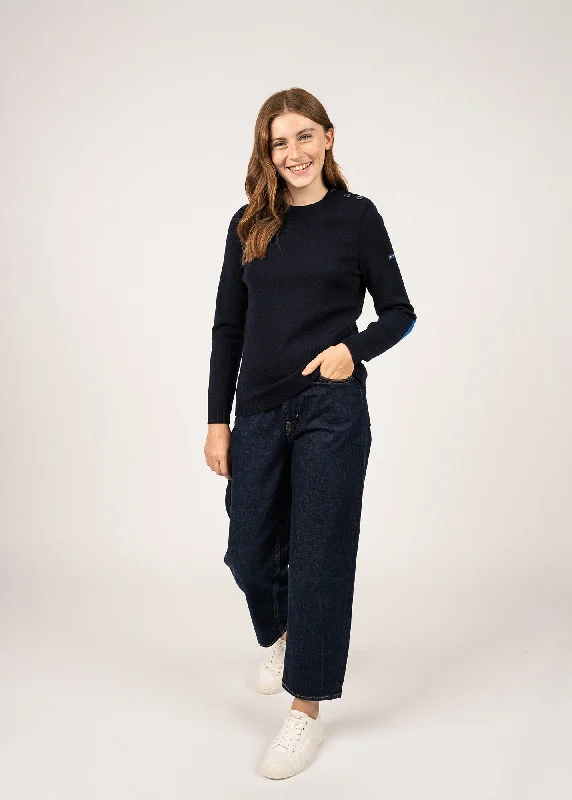 Brégançon Elysée jumper - SAINT JAMES x Elysée (NAVY) Boxy Sweater Fitted Sweater A-Line