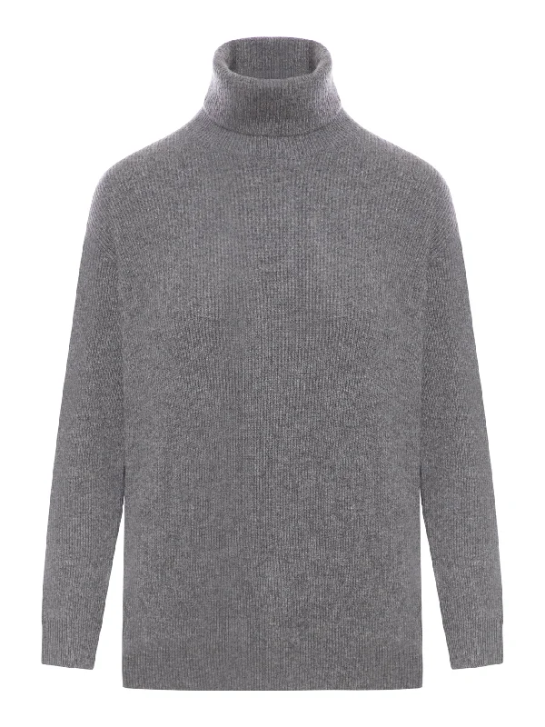 Roll-neck cashmere jumper Hooded Caped Shawl Collar