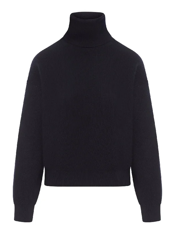 roll-neck ribbed jumper Fleece Sweater Nylon Polyester