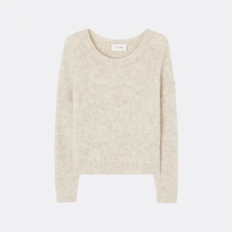 East Knit Jumper (Powder Snow) Transparent Opaque Sheer