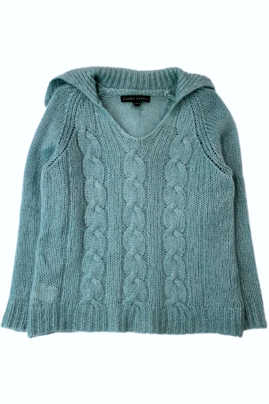 Laura Ashley - Cable Knit Jumper High Neck Crew Neck V-Neck