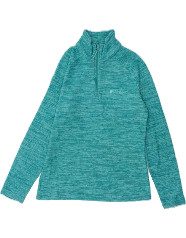 MOUNTAIN WAREHOUSE Womens Fleece Jumper UK 10 Small Turquoise Polyester Velvet Chenille Corduroy