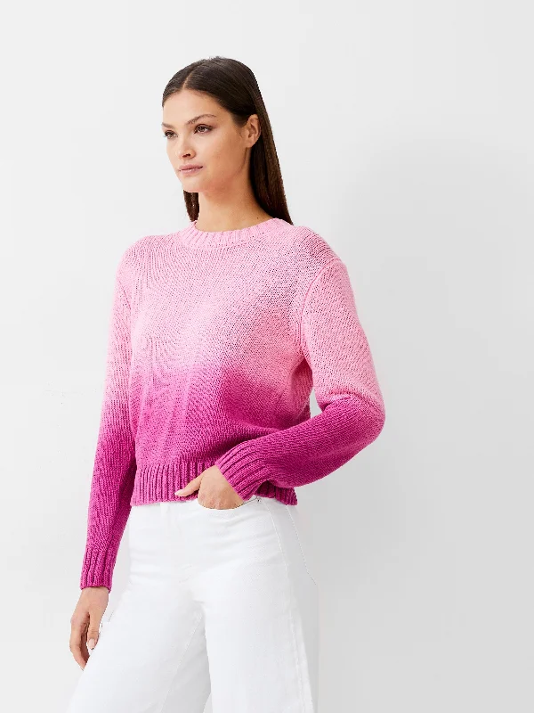 Ombre Crew Knit Jumper Sweater Knitwear Pullover