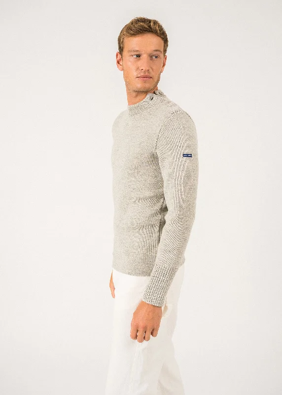 Paris plain sailor jumper - SAINT JAMES 48N1W (GRIS CLAIR/ECRU) Lace Blend Ribbed Blend Corduroy Blend