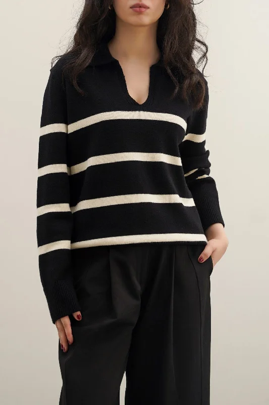 POLO STRIPED JUMPER Ribbed Striped Patterned