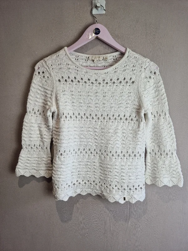 Ted Baker white jumper, Ted size 1 = 8 Front Pockets Side Pockets Patch Pockets