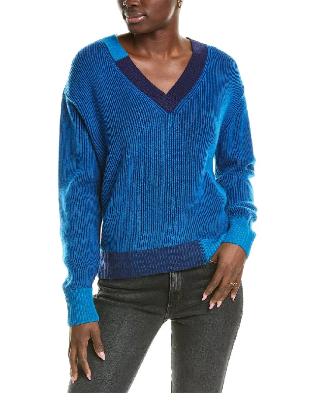 Brodie Cashmere Wool & Cashmere-Blend Plaited Color Pop Jumper Layered Multi-layer Single Layer