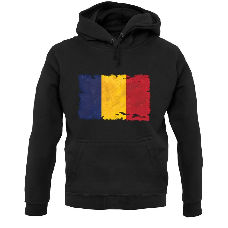 Chad Grunge Style Flag Unisex Hoodie Hoodie with Elastic Waist Stretchable Comfortable