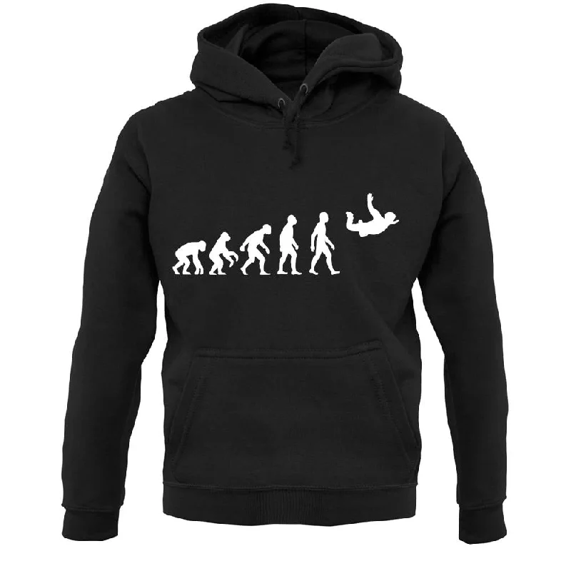 Evolution Of Man Skydiver (Skydiving) Unisex Hoodie Hoodie with Logo Branding Identity