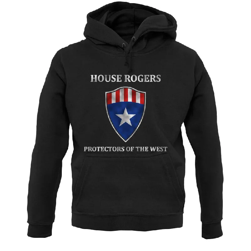 House Rogers, Protectors Of The West Unisex Hoodie Hoodie with Slit Hem Functional Movement