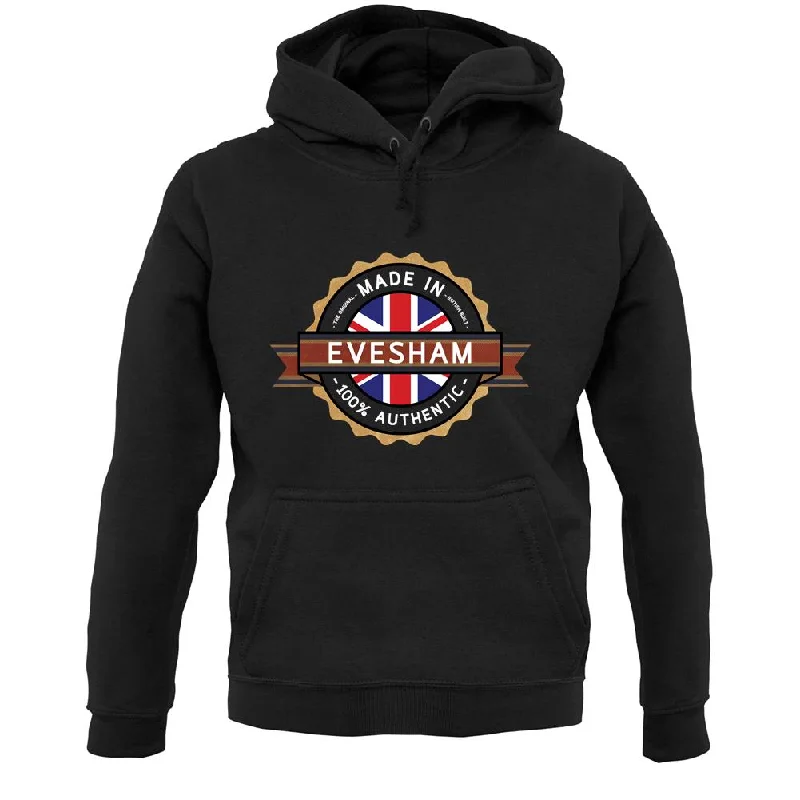 Made In Evesham 100% Authentic Unisex Hoodie Hoodie with Mock Neck Collared Structured