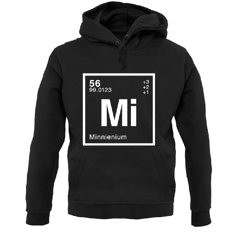 Minnie - Periodic Element Unisex Hoodie Hoodie with Button Placket Classic Preppy