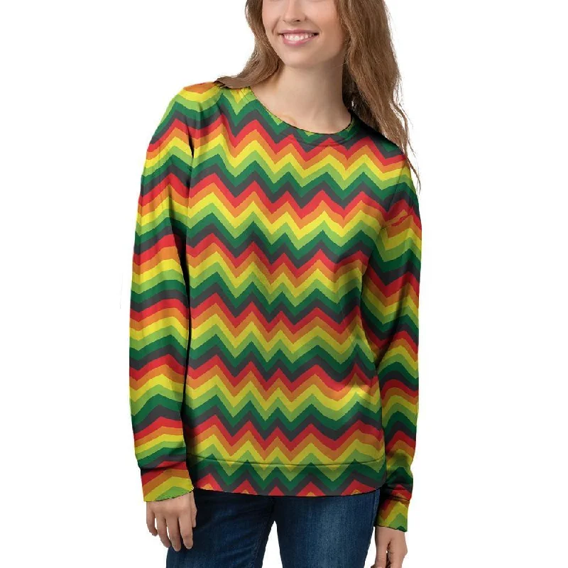 Rasta Jamaica Reggae Women's Sweatshirt Hoodie with Thumb Holes Functional Cozy