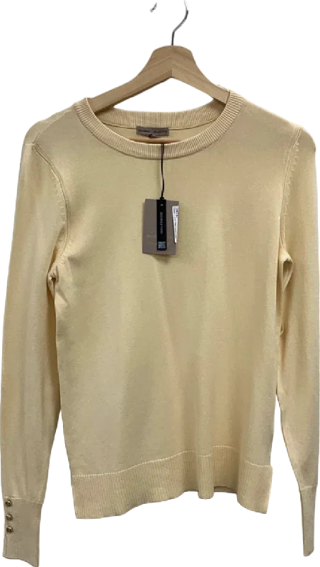 River Island x Samantha Faiers Yellow Jumper UK 6 High Neck Crew Neck V-Neck