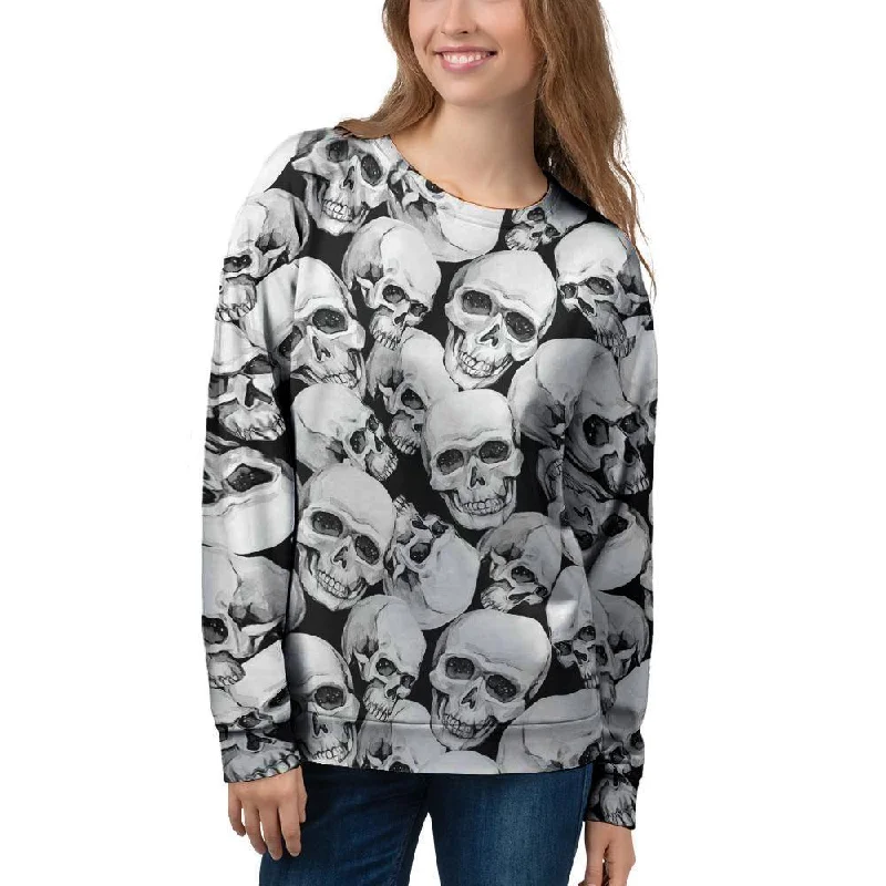 Skull Women's Sweatshirt Hoodie with Earth Tones Natural Calm