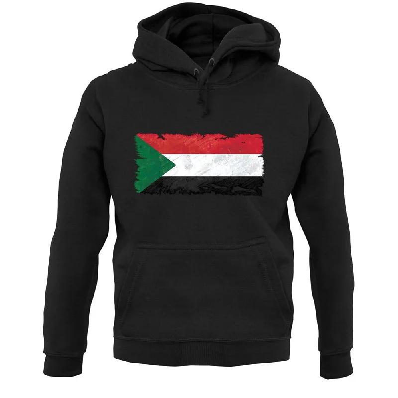 Sudan Grunge Style Flag Unisex Hoodie Hoodie with Oversized Fit Loose Comfortable