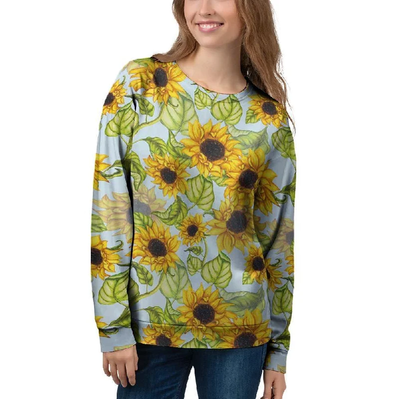 Sunflower Blue Women's Sweatshirt Hoodie with Full-Zip Functional Layering