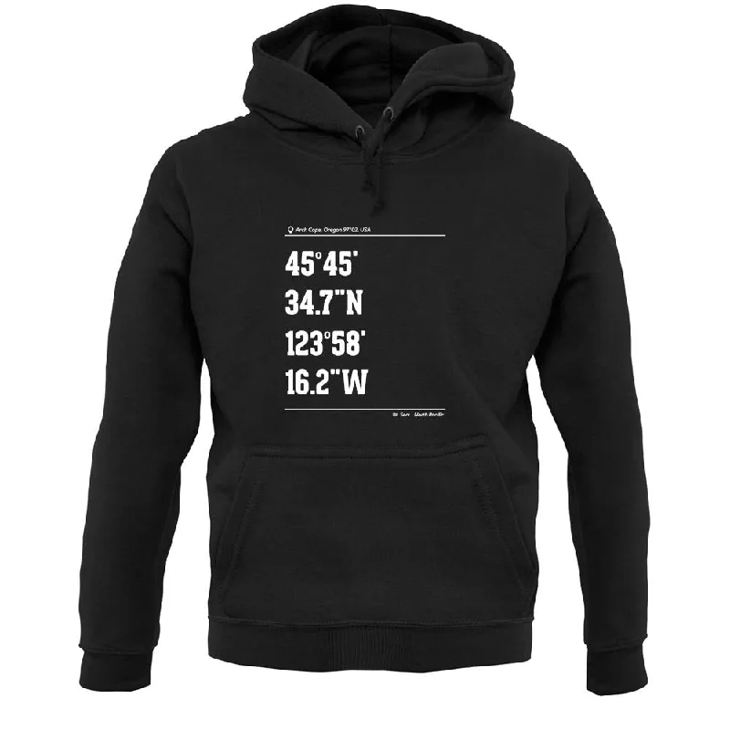 Surfing Coordinates Smuggler Cove Unisex Hoodie Hoodie with Snap Buttons Easy Quick