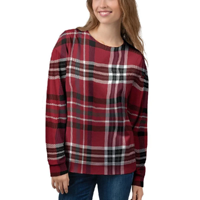 Tartan Plaid Print Women's Sweatshirt Graphic Hoodie Design Print