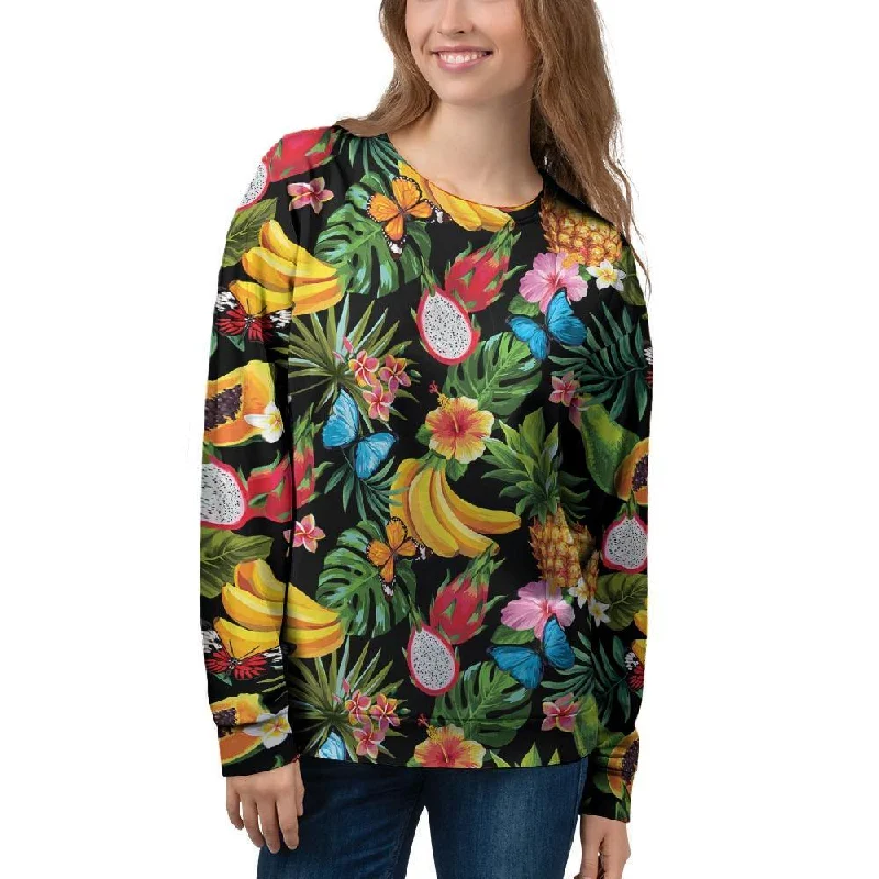 Tropical Fruit Hawaiian Print Women's Sweatshirt Hooded Sweatshirt Casual Wear Street Style