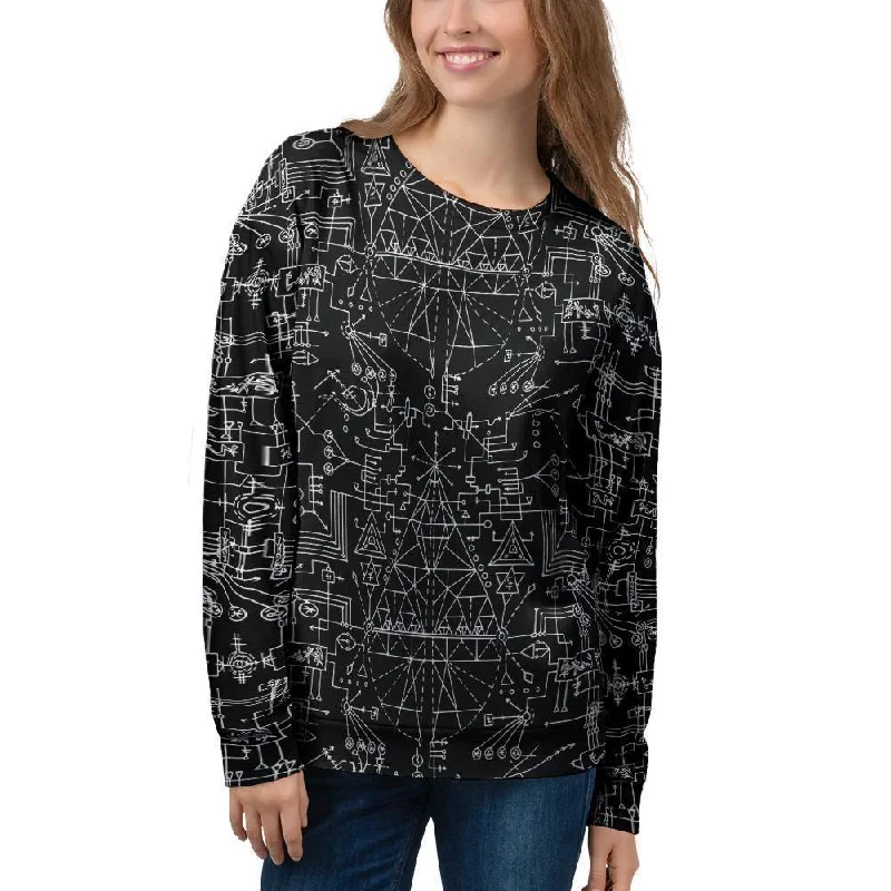 Witch Symbol Gothic Women's Sweatshirt Hoodie with Print Artistic Unique