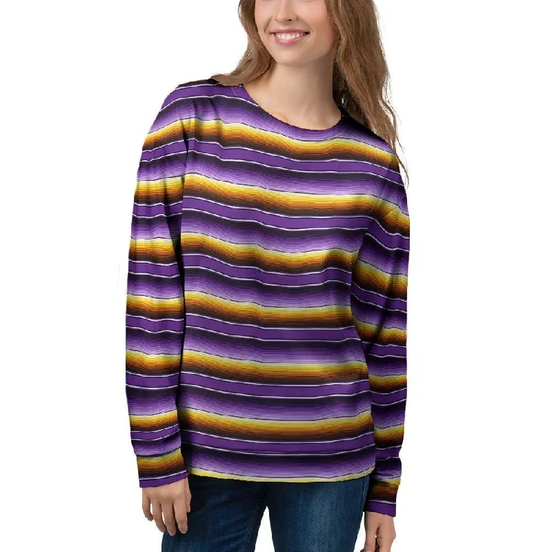 Yellow And Purple Mexican Baja Women's Sweatshirt Hooded Sweatshirt Casual Wear Street Style