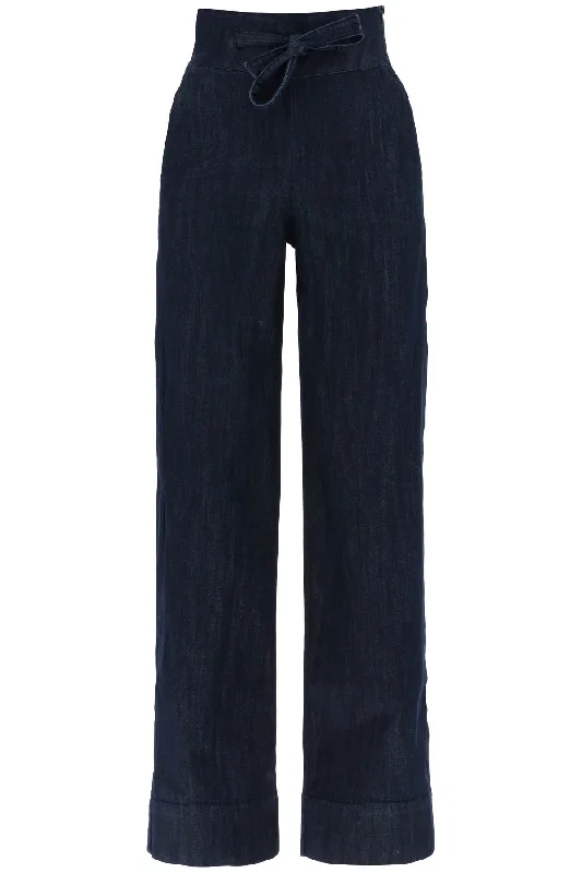 Tolone Jeans  - Blue Stylish Paperbag Waist Denim