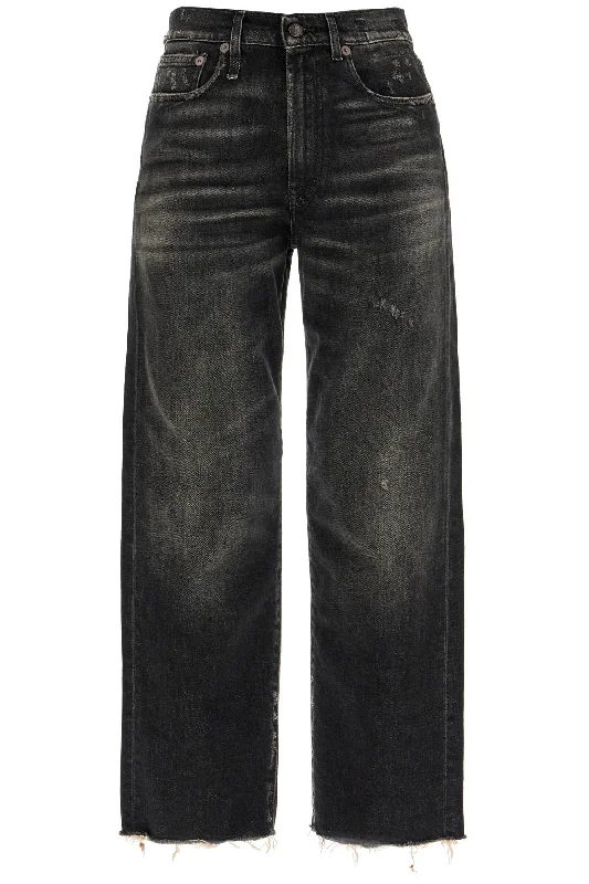 Boyfriend Jeans  - Black Chic Vintage-Inspired Denim Jeans