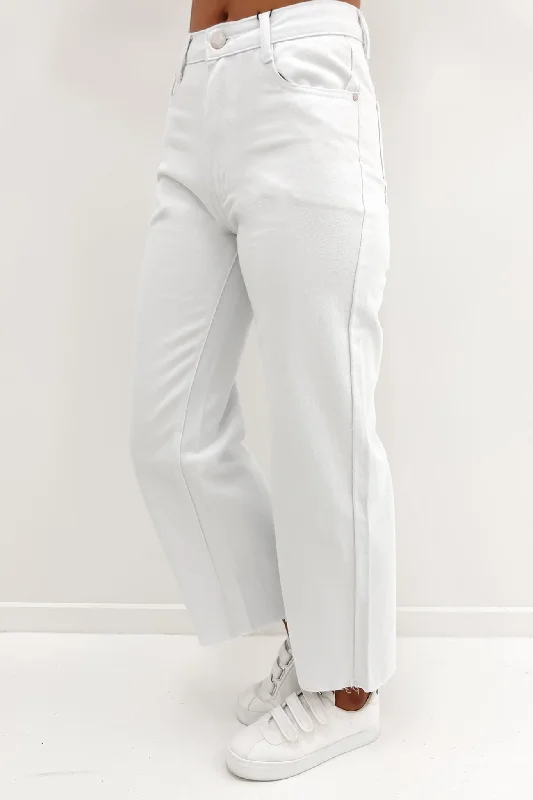 Alaska Jean White Stylish Bootcut Denim Jeans