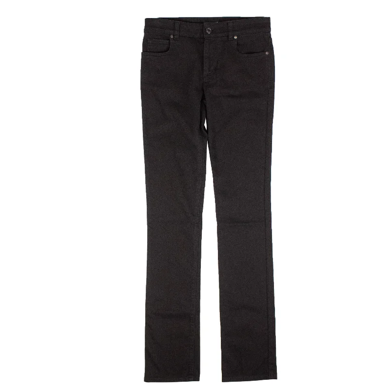 TOM FORD Black Skinny Jeans Fashionable Frayed Hem Denim