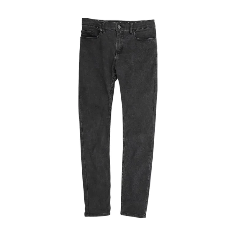 Charcoal Solid Jeans Comfortable Mid-Rise Jeans