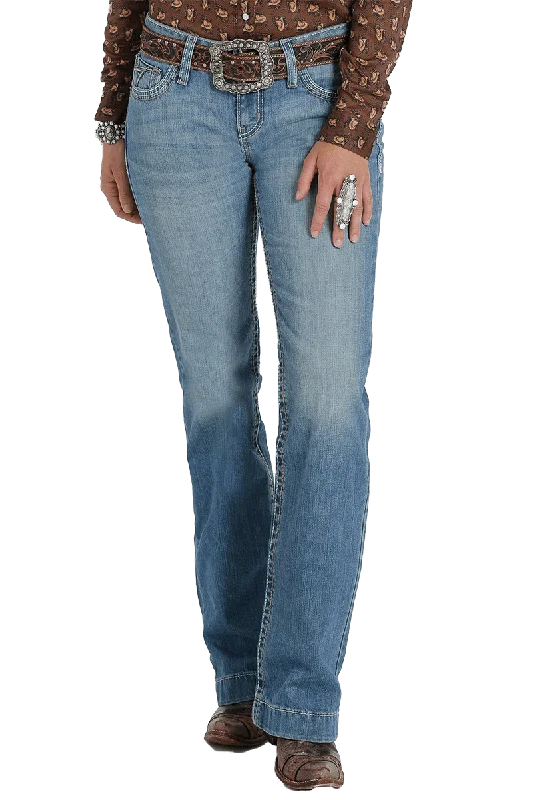 Cruel Girl Women's Mid Rise Jayley Trouser Jeans Comfortable Faded High-Rise Jeans