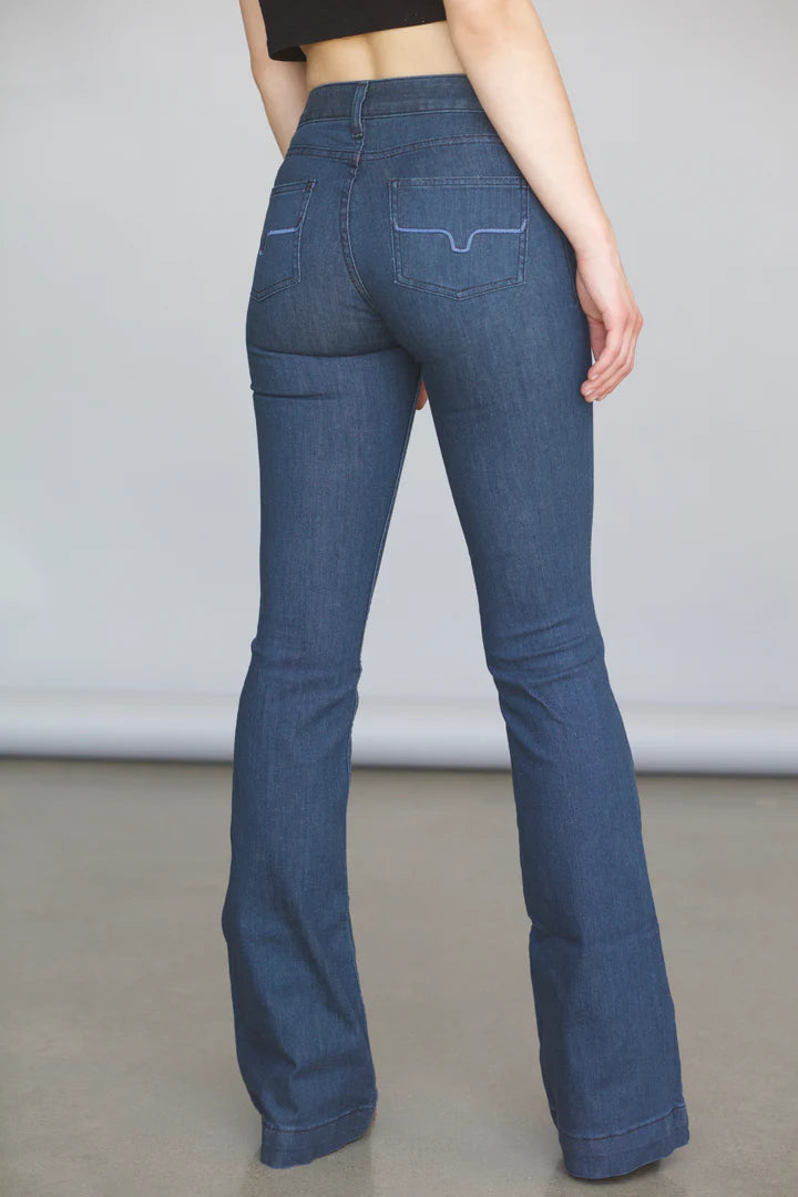 Kimes Ranch Lola Jeans - Blue - 32", 34" and 36" Leg Chic Rolled Cuff Denim Jeans